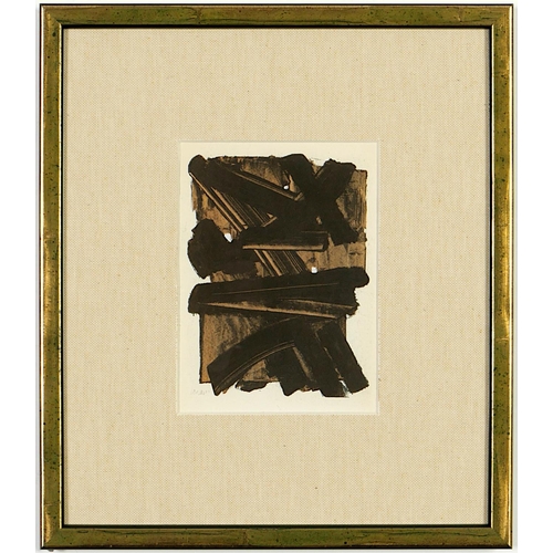 117 - PIERRE SOULAGES, a set of ten rare pochoir on wove paper, after Soulage's Gouache printed by Daniel ... 