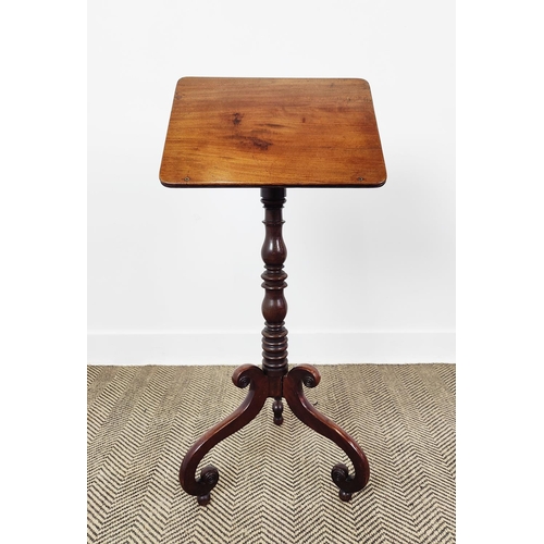 163 - A 19TH CENTURY ROSEWOOD AND MARQUETRY INLAID SIDE TABLE, plus a small drum table and a mahogany tilt... 