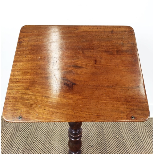 163 - A 19TH CENTURY ROSEWOOD AND MARQUETRY INLAID SIDE TABLE, plus a small drum table and a mahogany tilt... 