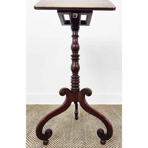 163 - A 19TH CENTURY ROSEWOOD AND MARQUETRY INLAID SIDE TABLE, plus a small drum table and a mahogany tilt... 