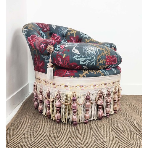 368 - TUB CHAIR, to match previous lot, 78cm x 74cm.