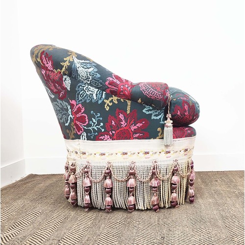 368 - TUB CHAIR, to match previous lot, 78cm x 74cm.