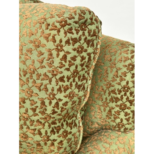 182 - ARMCHAIR STOOL IN PIERRE FREY FABRIC, Country House style with feather cushions and fabric by Pierre... 