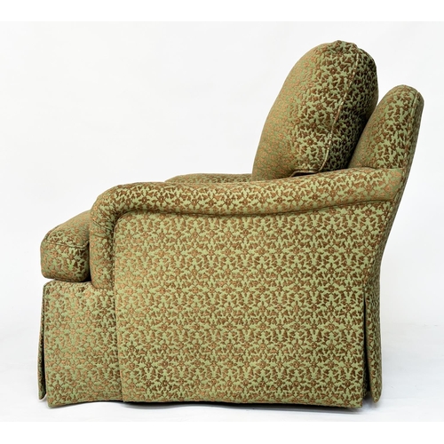 182 - ARMCHAIR STOOL IN PIERRE FREY FABRIC, Country House style with feather cushions and fabric by Pierre... 