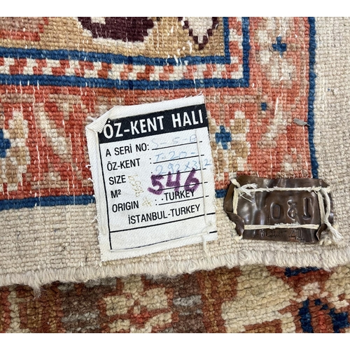 126 - TURKISH ZEIGLER CARPET, 355cm x 295cm.