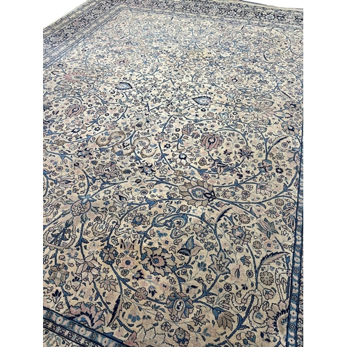 127 - ANTIQUE KERMAN CARPET, 420cm x 315cm.