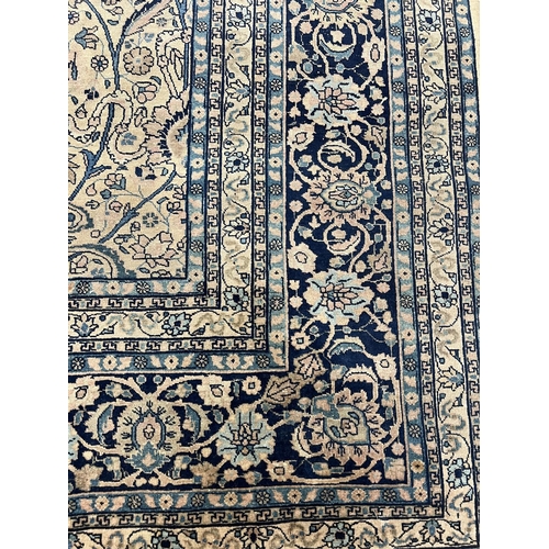 127 - ANTIQUE KERMAN CARPET, 420cm x 315cm.