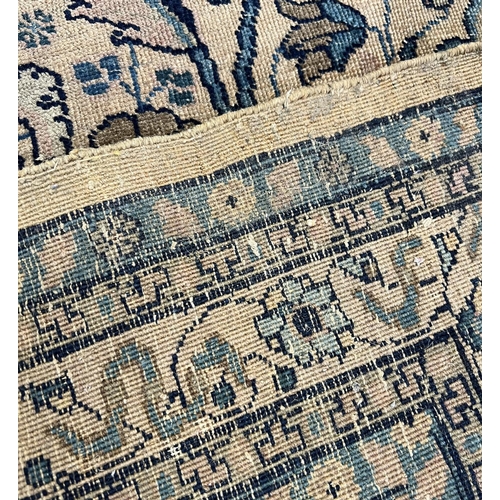 127 - ANTIQUE KERMAN CARPET, 420cm x 315cm.