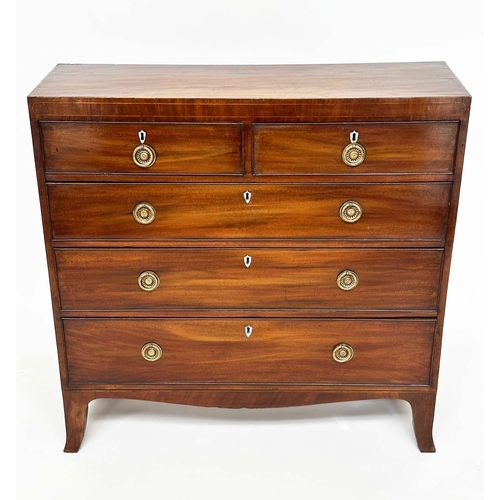 137 - SCOTTISH HALL CHEST, early 19th century Regency Scottish mahogany of adapted shallow proportions, wi... 