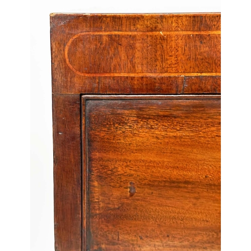 137 - SCOTTISH HALL CHEST, early 19th century Regency Scottish mahogany of adapted shallow proportions, wi... 