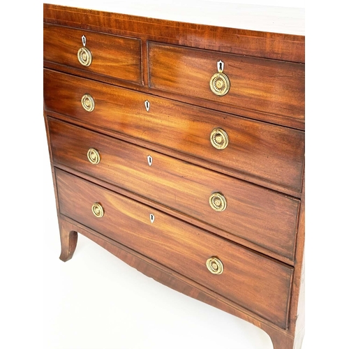 137 - SCOTTISH HALL CHEST, early 19th century Regency Scottish mahogany of adapted shallow proportions, wi... 