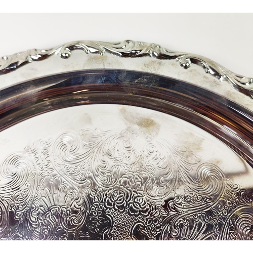 4 - ITALIAN SILVER TRAY, 'Tornotti Torino' 900 approx 38oz a gadrooned silver plated soup tureen, a smal... 