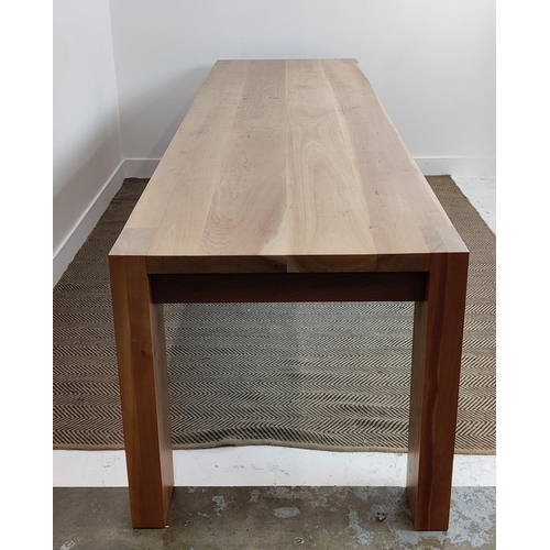 522 - DINING TABLE, of large proportions, Bespoke made by Nick Shannon Devon, 80cm D x 76cm H x 300cm L.