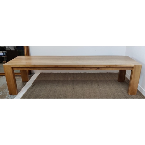 522 - DINING TABLE, of large proportions, Bespoke made by Nick Shannon Devon, 80cm D x 76cm H x 300cm L.