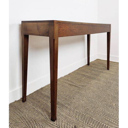 525 - CONSOLE TABLE, contemporary design with two frieze drawers, 40cm D x 85cm H x 135cm.