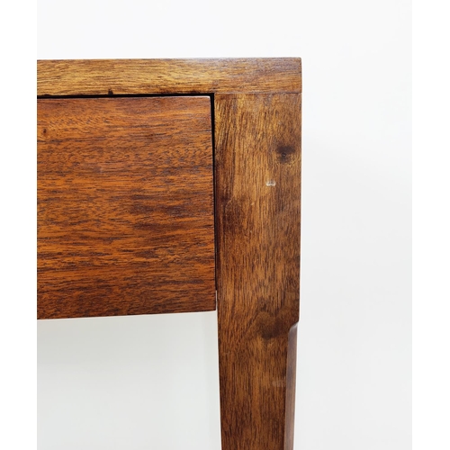 525 - CONSOLE TABLE, contemporary design with two frieze drawers, 40cm D x 85cm H x 135cm.