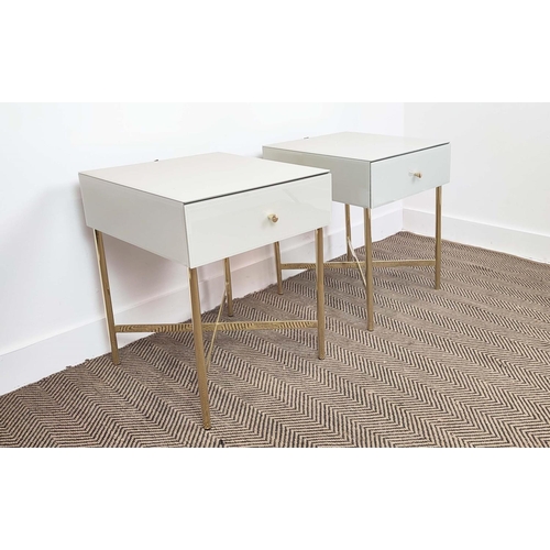 532 - SIDE TABLES, a pair, each 50cm W x 47cm D x 60cm H. (2)