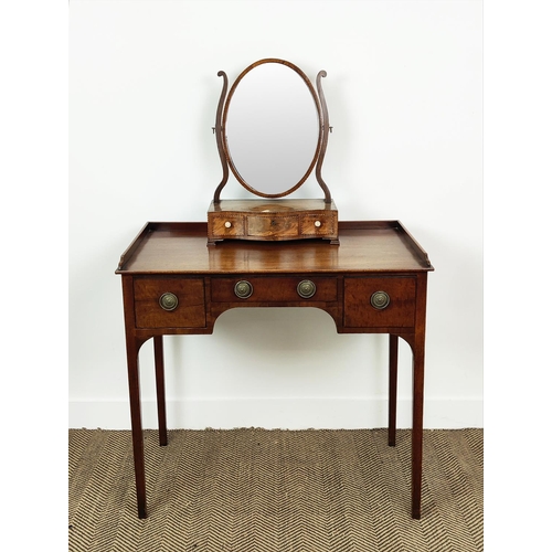 534 - DRESSING TABLE, Regency mahogany with a ¾ gallery, along with a George III mahogany and string inlai... 