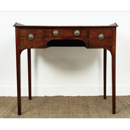 534 - DRESSING TABLE, Regency mahogany with a ¾ gallery, along with a George III mahogany and string inlai... 