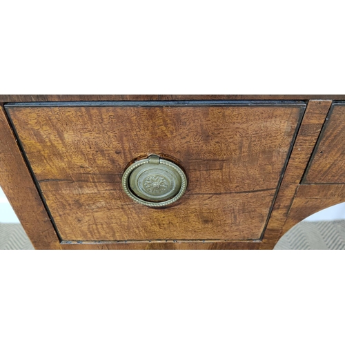 534 - DRESSING TABLE, Regency mahogany with a ¾ gallery, along with a George III mahogany and string inlai... 