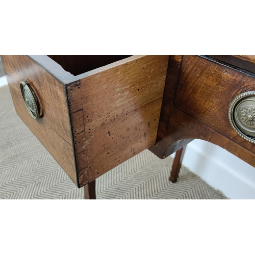 534 - DRESSING TABLE, Regency mahogany with a ¾ gallery, along with a George III mahogany and string inlai... 