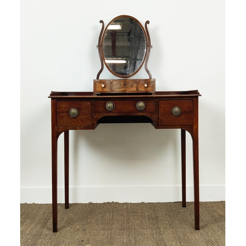 534 - DRESSING TABLE, Regency mahogany with a ¾ gallery, along with a George III mahogany and string inlai... 