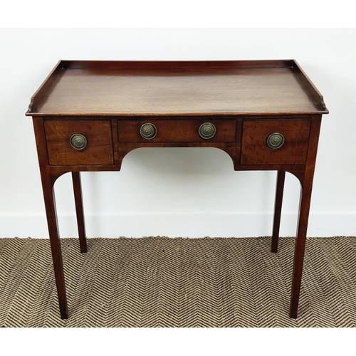 534 - DRESSING TABLE, Regency mahogany with a ¾ gallery, along with a George III mahogany and string inlai... 