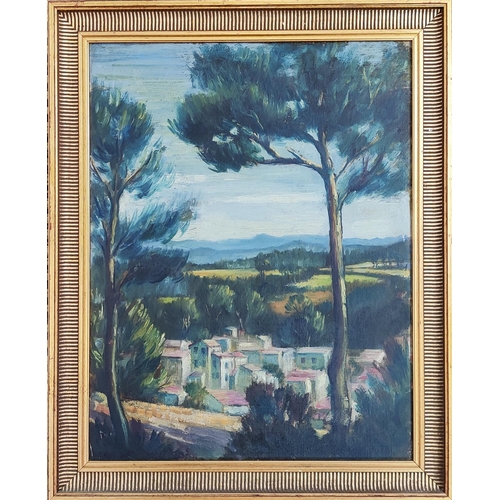 85 - MANNER OF IOSIF ISER, 'Provencal Landscape', oil on board, 44.5cm x 34.5cm, signed indistinctly, fra... 