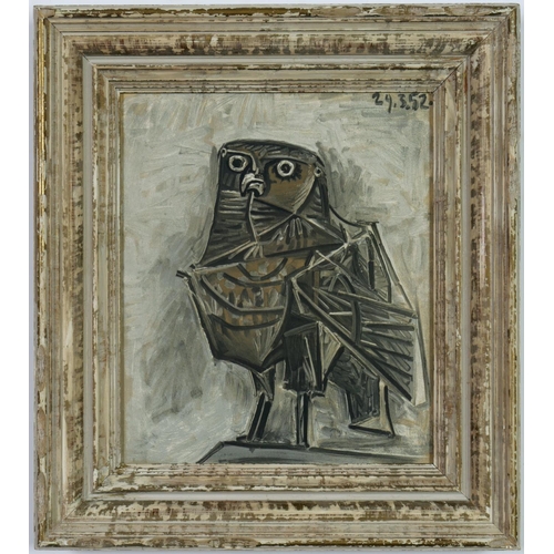 97 - PABLO PICASSO, The owl, lithograph, dated in the plate, 1954, editions Cercle d'Art, French vintage ... 