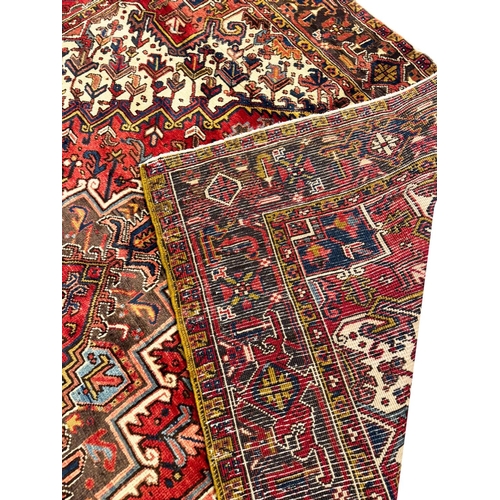 106 - VINTAGE PERSIAN HERIZ CARPET, 315cm x 243cm.