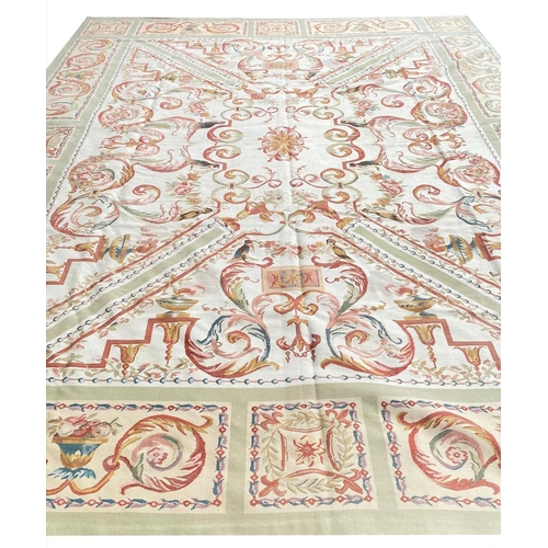 107 - FINE AUBUSSON EMPIRE DESIGN CARPET, 350cm x 270cm.