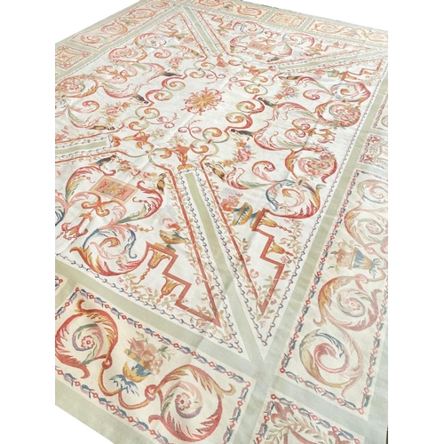 107 - FINE AUBUSSON EMPIRE DESIGN CARPET, 350cm x 270cm.