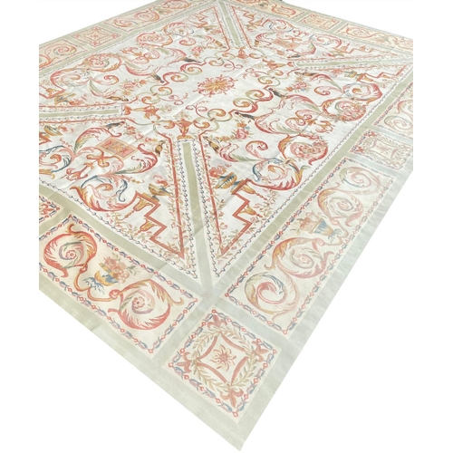 107 - FINE AUBUSSON EMPIRE DESIGN CARPET, 350cm x 270cm.