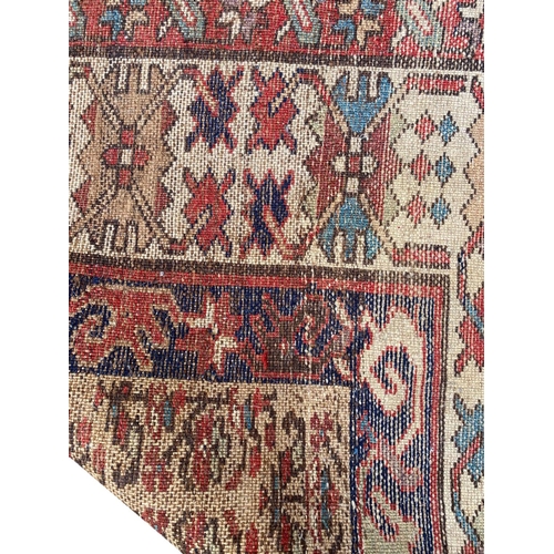 113 - FINE PURE SILK KUM KAPI DESIGN TURKISH RUG, 185cm x 130cm.