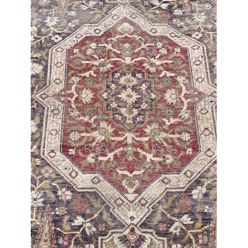 113 - FINE PURE SILK KUM KAPI DESIGN TURKISH RUG, 185cm x 130cm.