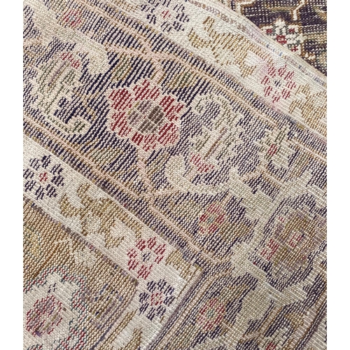 113 - FINE PURE SILK KUM KAPI DESIGN TURKISH RUG, 185cm x 130cm.