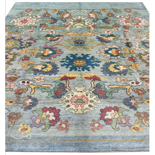 123 - FINE CONTEMPORARY OUSHAK CARPET, 335cm x 304cm.