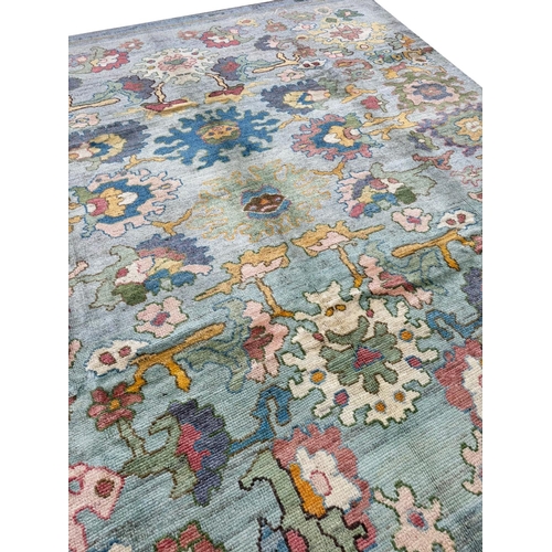 123 - FINE CONTEMPORARY OUSHAK CARPET, 335cm x 304cm.