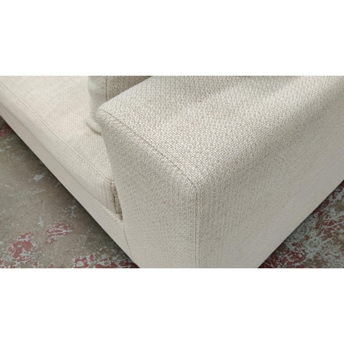 531 - CAMERICH CORNER SOFA, in a cream fabric 250cm wide by 225cm deep with footstool, 120cm W x 120cm D x... 