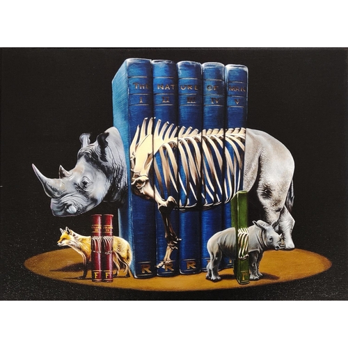 64 - JACUB GAGNON, 'Spineless' and 'Coat of arms', giclée prints on canvas, each signed and numbered 15/2... 