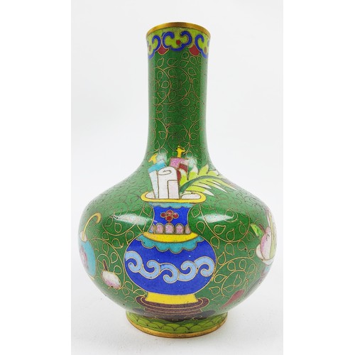 18 - A COLLECTION OF ASSORTED CLOISONNE ITEMS, comprising vases, bangles, an egg, box and covers. (Qty)