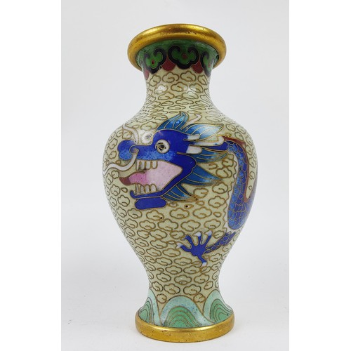 18 - A COLLECTION OF ASSORTED CLOISONNE ITEMS, comprising vases, bangles, an egg, box and covers. (Qty)