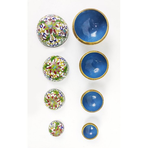 18 - A COLLECTION OF ASSORTED CLOISONNE ITEMS, comprising vases, bangles, an egg, box and covers. (Qty)