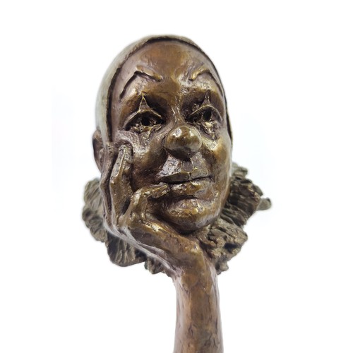 22 - MARGARET 'PEGGY' REVENTLOW (1915-2014) BRONZE (British-American 1915-2014), 'The Clown' signed with ... 