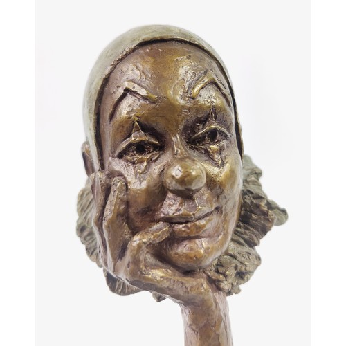 22 - MARGARET 'PEGGY' REVENTLOW (1915-2014) BRONZE (British-American 1915-2014), 'The Clown' signed with ... 