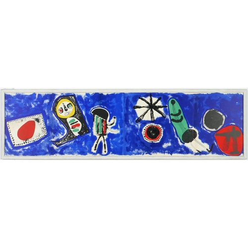 85 - JOAN MIRO, Nocturne, rare large original lithograph in colours 1953, printed by Maeght, 140cm x 38cm... 