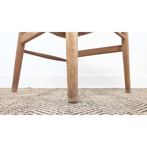 412 - AFTER HANS WEGNER WISHBONE STYLE DINING CHAIRS, a set of four, 73cm H approx. (4)