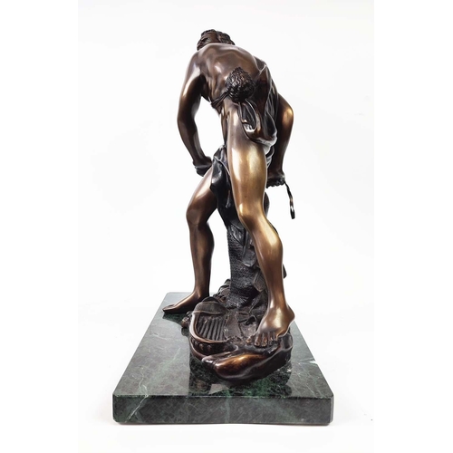 3 - AFTER GIAN LORENZO BERNINI, 'David', bronze, 52cm H x 38cm L x 22cm W.