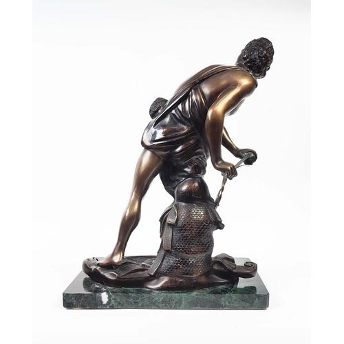 3 - AFTER GIAN LORENZO BERNINI, 'David', bronze, 52cm H x 38cm L x 22cm W.