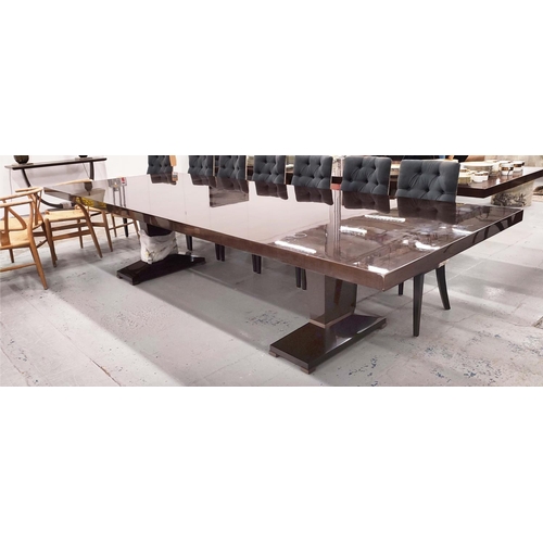 361 - DAVISON DINING TABLE, 130cm D x 350cm L.